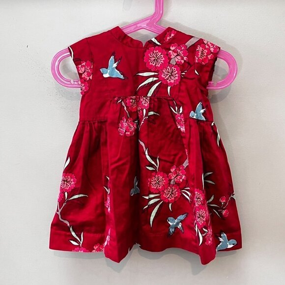 Tea Collection Red Floral Dress- Size 12-18‎ months - Picture 1 of 3